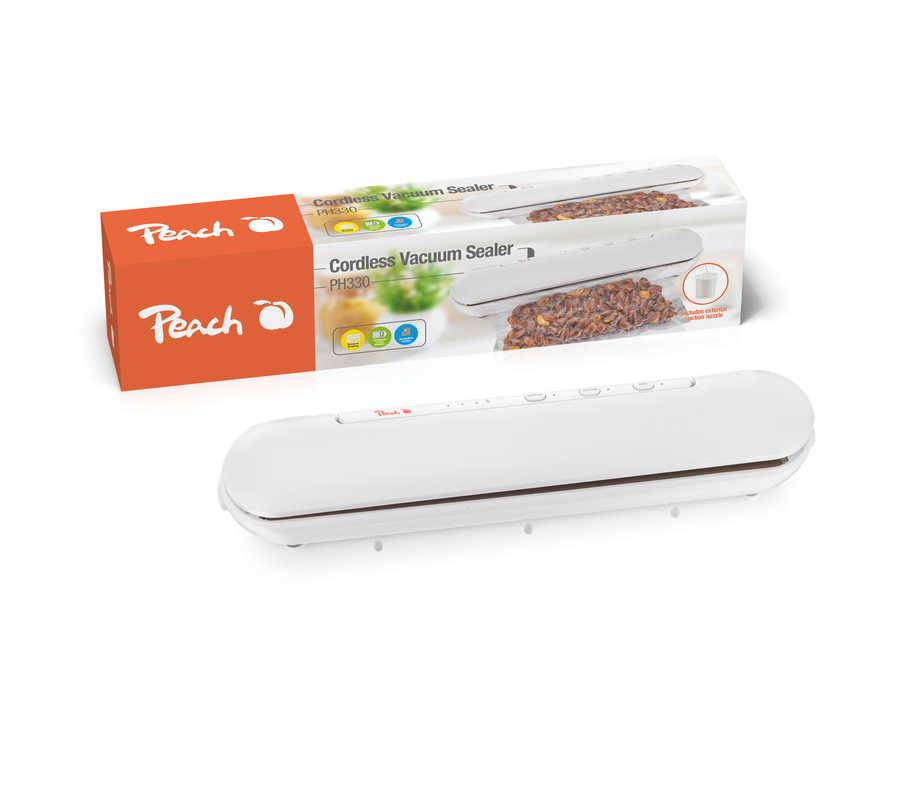 Peach Akku Vakuumierer PH330 weiß kabellos