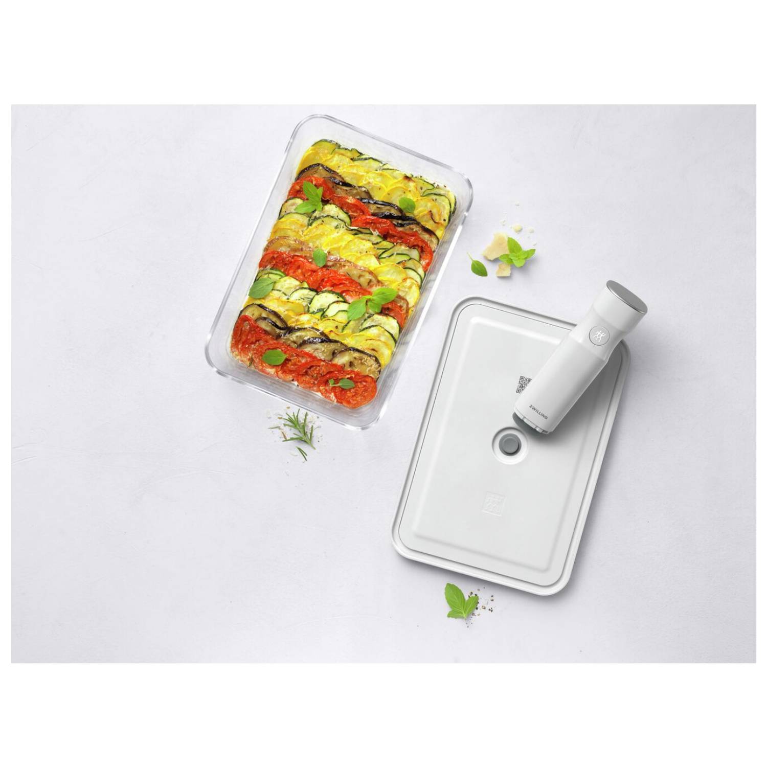 ZWILLING FRESH &amp; SAVE, Box, Rechteckig, 2,85 l, Grau, Transparent, Glas, 180 °C