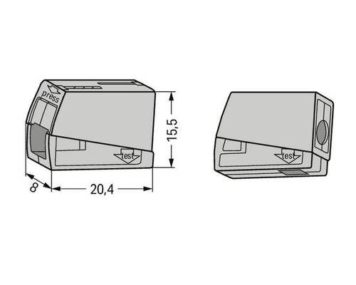 Wago 224-101, 8 mm, 20,4 mm, 15,5 mm, 400 V