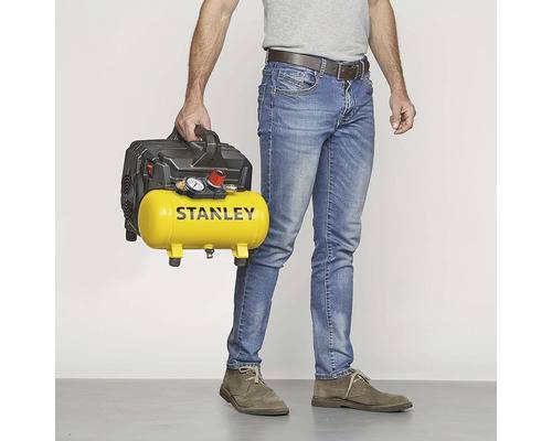 Stanley Kompressor Ölfrei Horizontal - Geräuschlos - 6 L / 1 hp / 8 bar