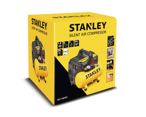 Stanley Kompressor Ölfrei Horizontal - Geräuschlos - 6 L / 1 hp / 8 bar