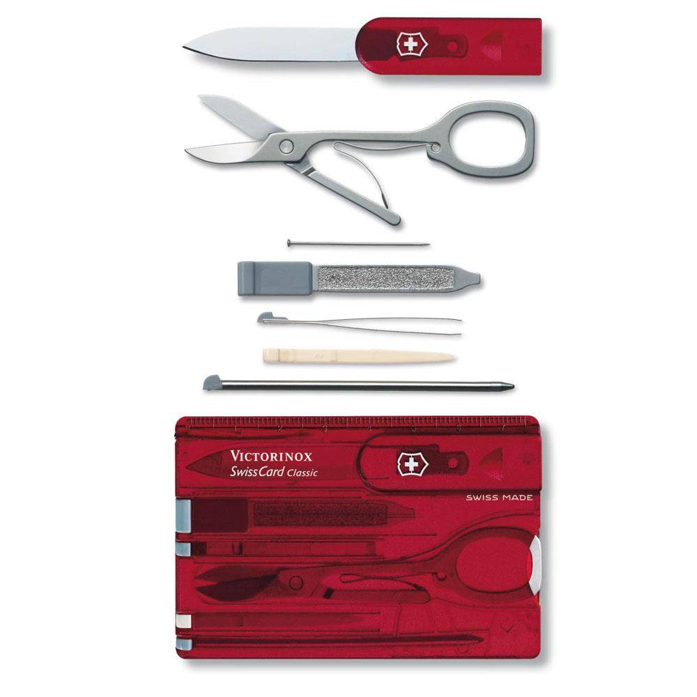 Victorinox SwissCard Classic - Rot - Transparent - ABS Synthetik - 82 mm - 4,5 mm - 26 g