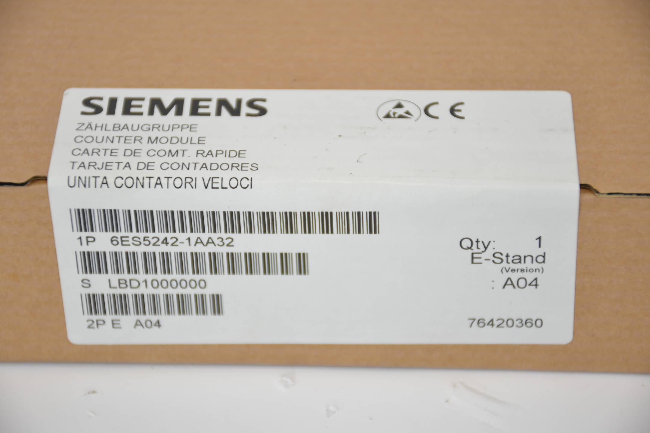 Siemens 6ES5242-1AA32 Siemens 662643262049 SIMATIC S5 IP 242A COUNTER MODULE FOR FOR ACQUISITION A.PREPROCESSING OF HIGH
