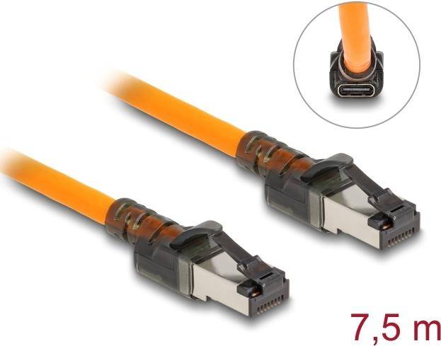 Delock RJ45 Netzwerkkabel mit USB Type-C Portfinder Funktion Self Tracing Cat.6a
