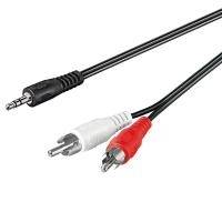 Goobay Audio Adapterkabel AUX, 3,5 mm Klinke zu Stereo Cinch-Stecker, CU Klinke 3,5 mm Stecker (3-Pin, stereo) > 2x Cinc