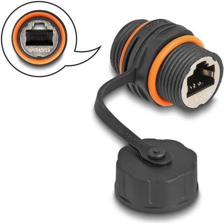 Delock Kabelverbinder RJ45 Buchse zu Cat.6A mit M20 Gewinde - Netzwerk - CAT 6a