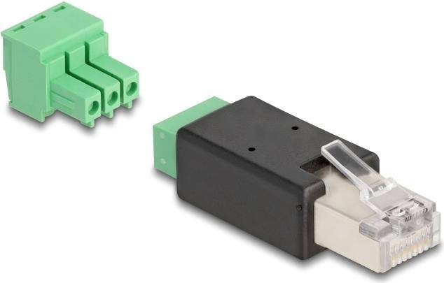 Delock RJ45 Stecker zu Terminalblock Adapter 3 Pin 2-teilig