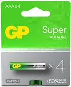 GP Battery Super Alkaline GP24A, Einwegbatterie, AAA, Alkali, 1,5 V, 4 Stück(e), Cd (cadmium), Hg (Quecksilber)