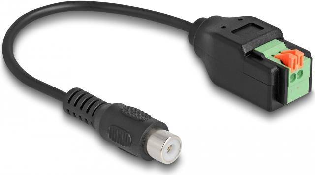 Delock Kabel Cinch Buchse zu Terminalblock Adapter mit Drucktaster 15 cm