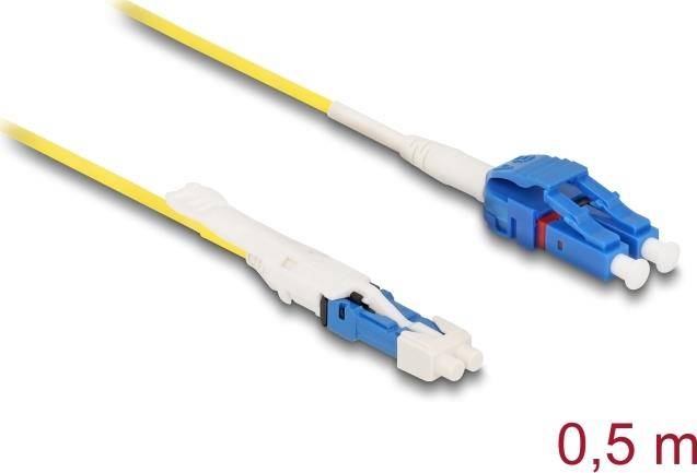 Delock LWL Kabel CS Stecker zu LC Duplex UPC Singlemode G657A2 OS2 Uniboot 0.5
