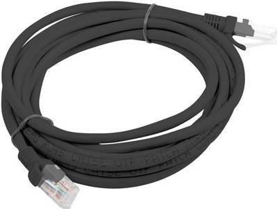 Lanberg CAT 5e Ikke afskærmet parsnoet (UTP) 3m Patchkabel Sort RAL 9004Kabel -