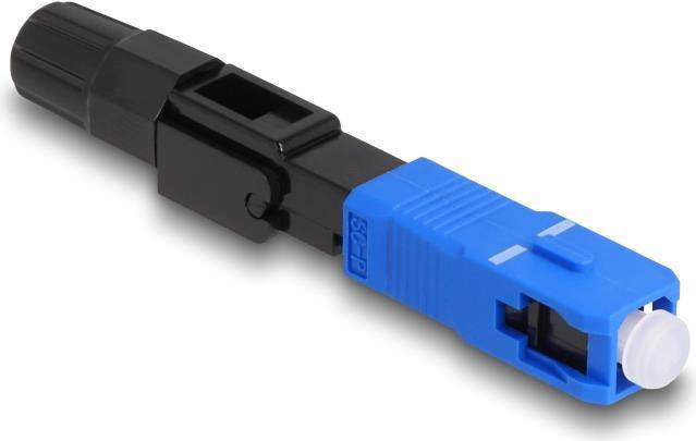 Delock Netzwerkanschluss - SC/UPC (M) - Glasfaser - Simplex - Schwarz - Blau