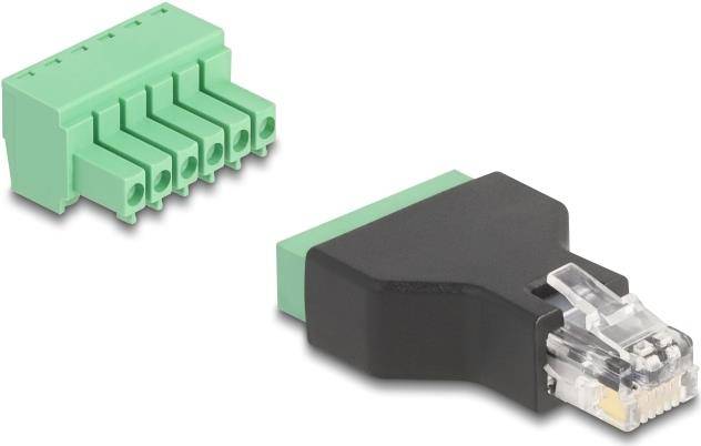 Delock - Netzwerkanschluss - RJ-12 (M) zu 6-poliger Anschlussblock abnehmbar