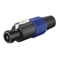 Goobay PA-Lautsprecherstecker schraubbar, mit Knickschutz, 4-polig