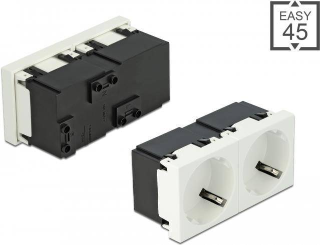 Delock Easy 45 - Steckdose - 2P - Typ F - mit Verschluss