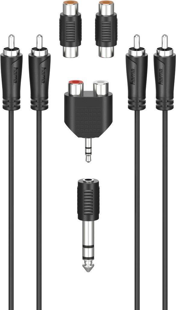 00205175, 2 x RCA, Männlich, 2 x RCA, Männlich, 2,5 m, Schwarz