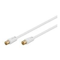 Goobay Antennenkabel (80 dB), 2x geschirmt vergoldet, Koax-Stecker > Koax-Buchse (vollständig geschirmt) 1.5 m