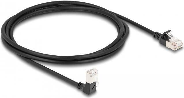 Delock - Netzwerkkabel - RJ-45 (M) nach oben angewinkelt zu RJ-45 (M)