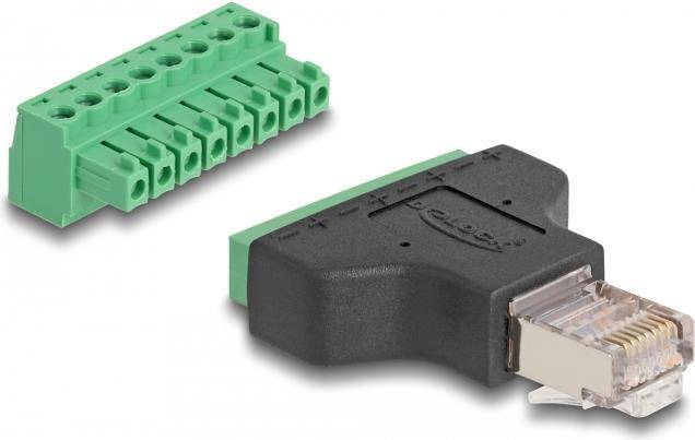 Delock Netzwerkadapter - RJ-45 (M) zu 8-polige Anschlussleiste (W) - Stecker > T