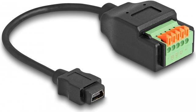 Delock USB 2.0 Kabel Typ Mini-B Buchse zu Terminalblock Adapter