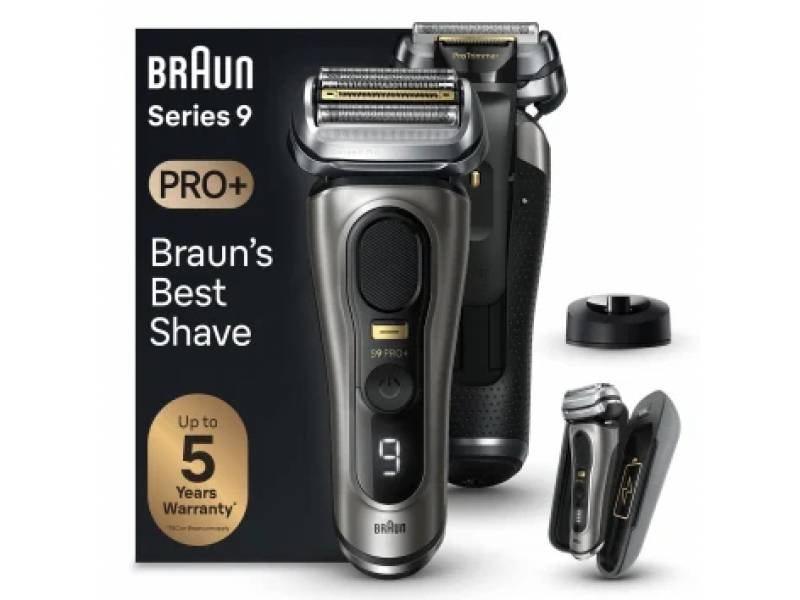 Braun Series 9 Pro+ 9525s Wet & Dry, Folienschaber, Metallisch, Akku, Lithium-Ion (Li-Ion), 90 min, Box