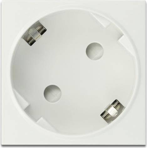 Delock Easy 45 Schutzkontakt-Steckdose 45°-Anordnung erweiterbar 45 x 45 mm, CEE 7/3, Schrauben, Wand, Weiß, ABS Synth