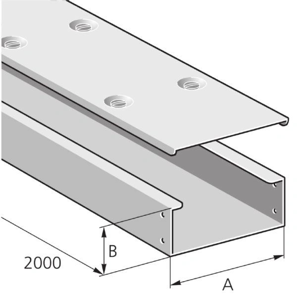 Pflitsch Kabelkanal m.Deckel 2000mm KD20 150/100 Pflitsch Kabelkanal m.Deckel 2000mm KD20 150/100