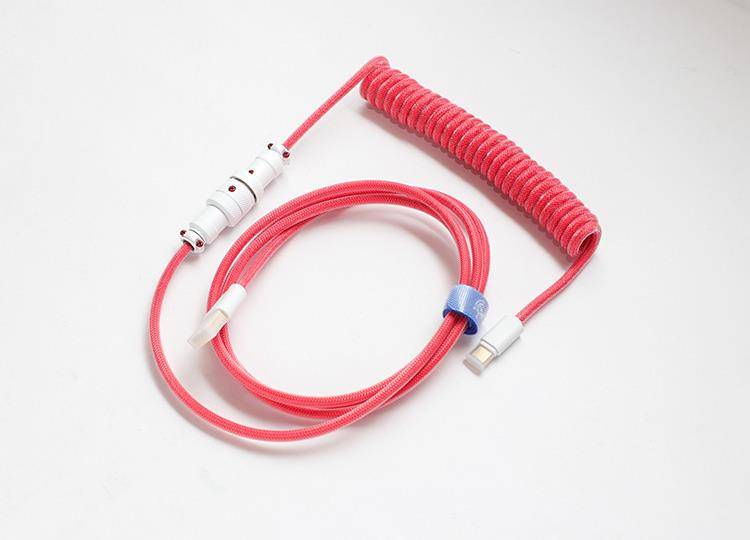 Premicord Apple Red Spiralkabel USB Typ C auf A - 1.8m