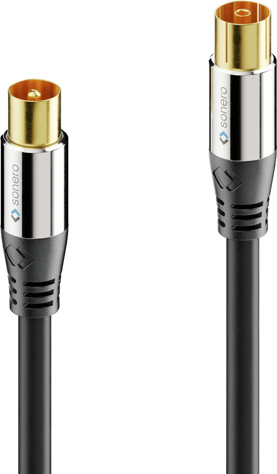 sonero S-AC000-075 Koaxialkabel 7,5 m IEC Schwarz (S-AC000-075)