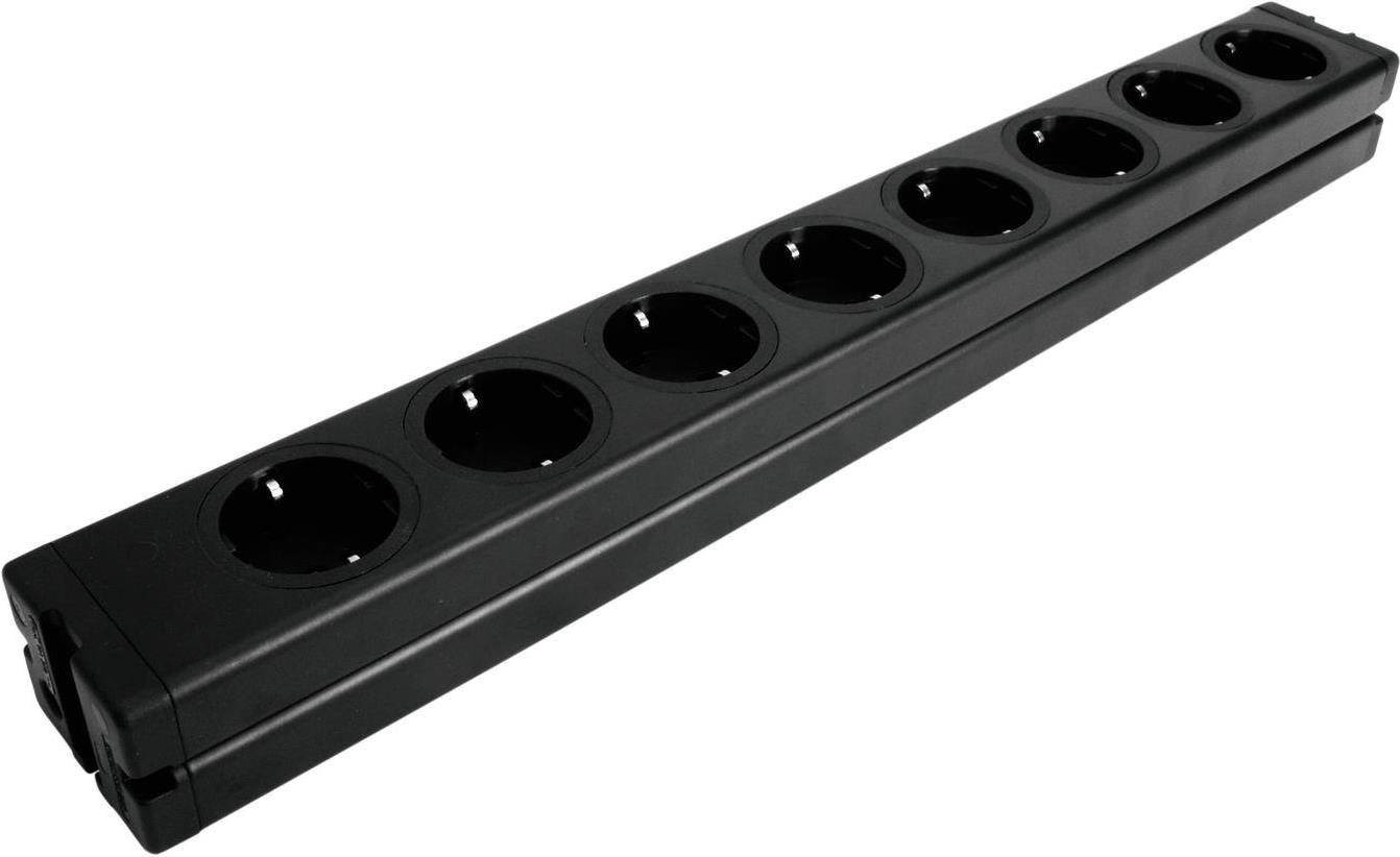 Steckdosenleiste 8-fach ALU sw 30240090