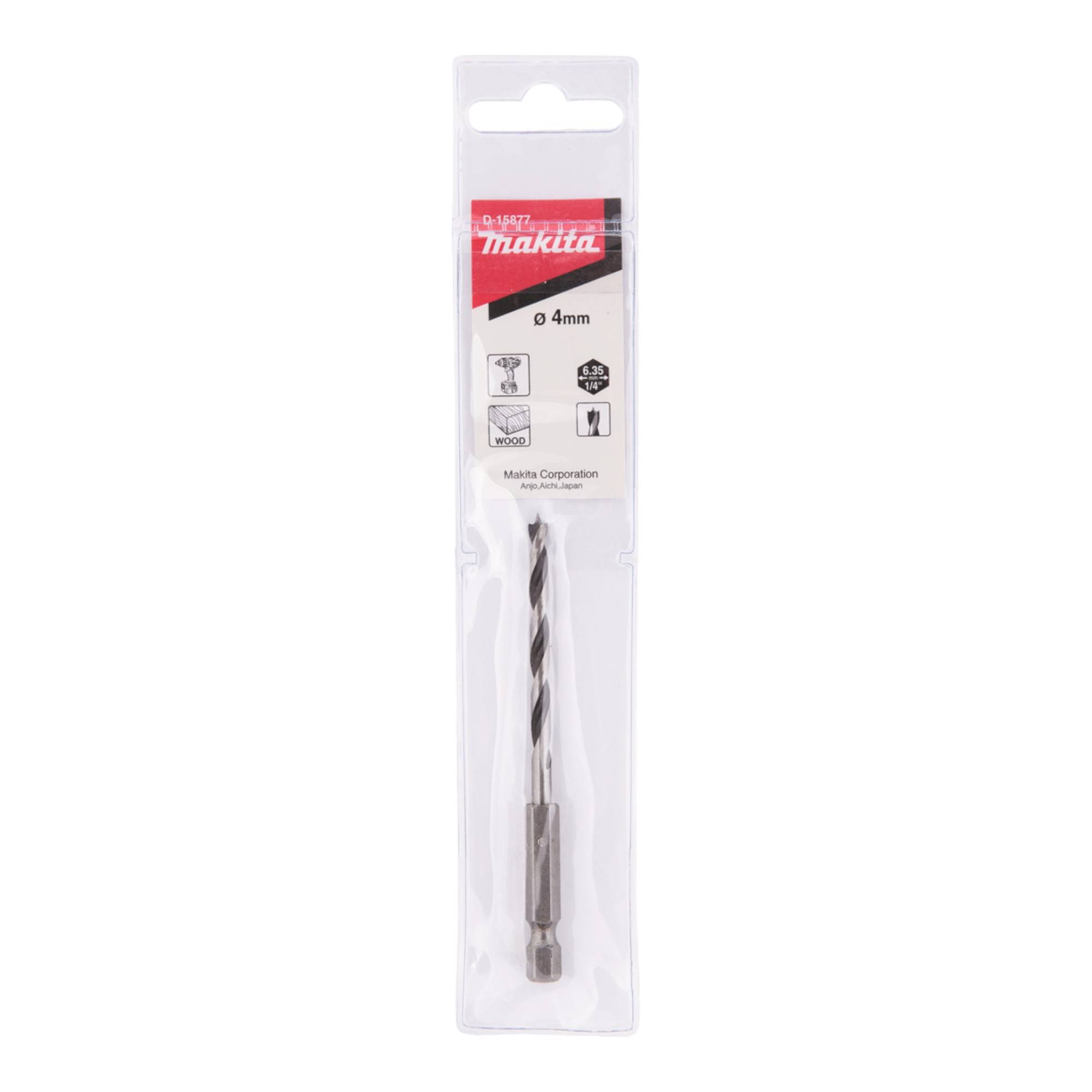 Makita D-15861, Bohrer für Holz Economy 1/4 3 x 75 mm