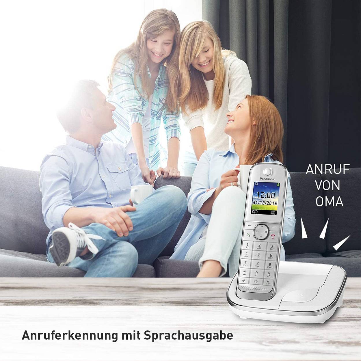 Panasonic KX-TGJ310GW - Schnurlostelefon mit Rufnummernanzeige