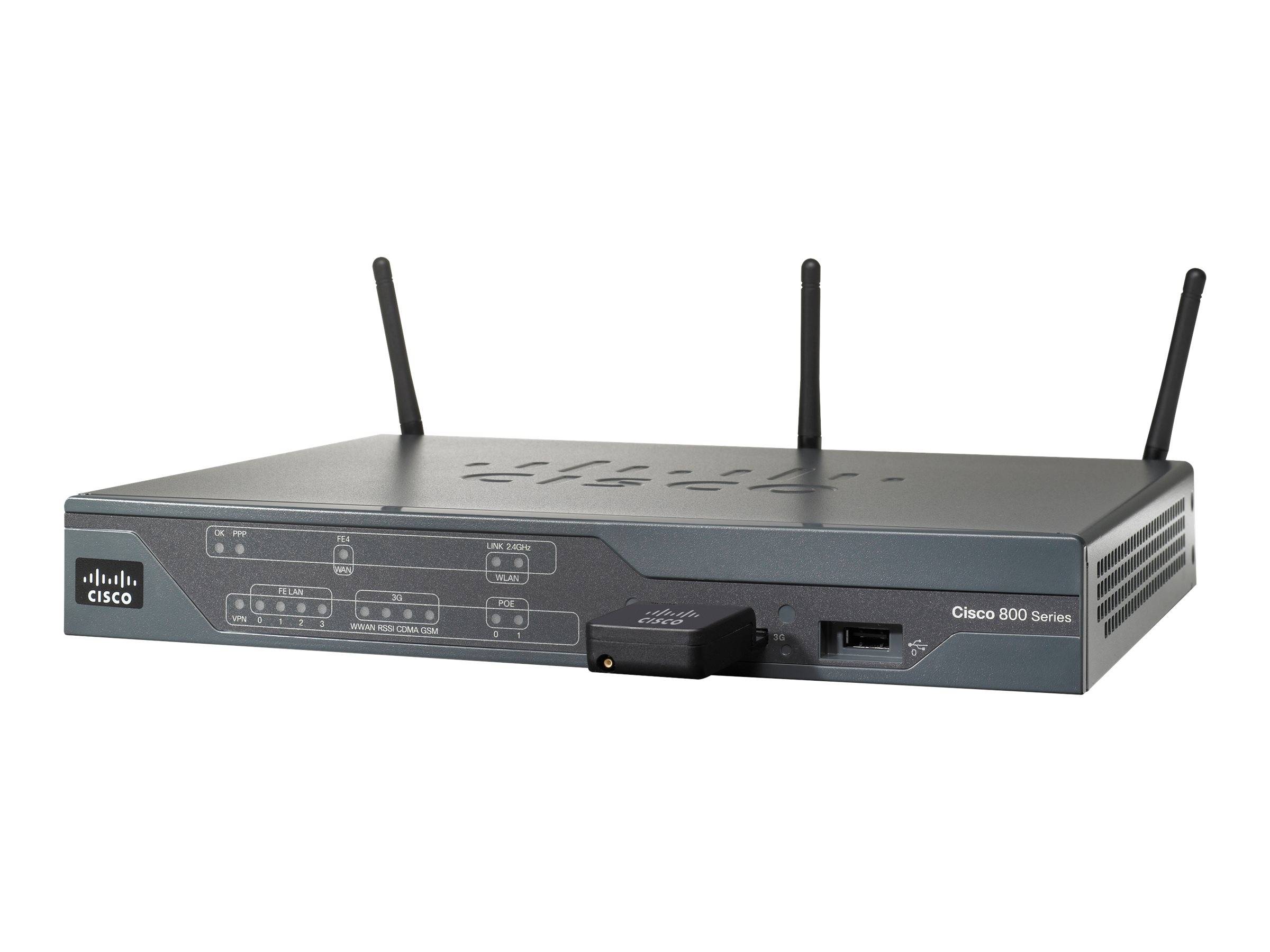 Cisco C881SRSTW-GN-A-K9 Wireless Router - 4-Port-Switch (integriert) Netzwerkgerät