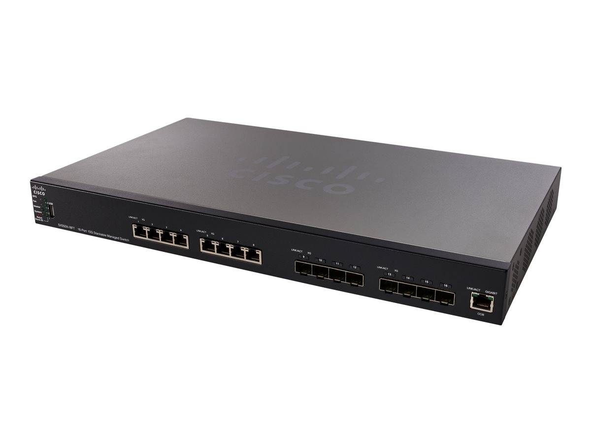 Cisco SX550X-16FT-K9-UK Switch - 16 Anschlüsse - L3 - managed - stapelbar Netzwerkgerät