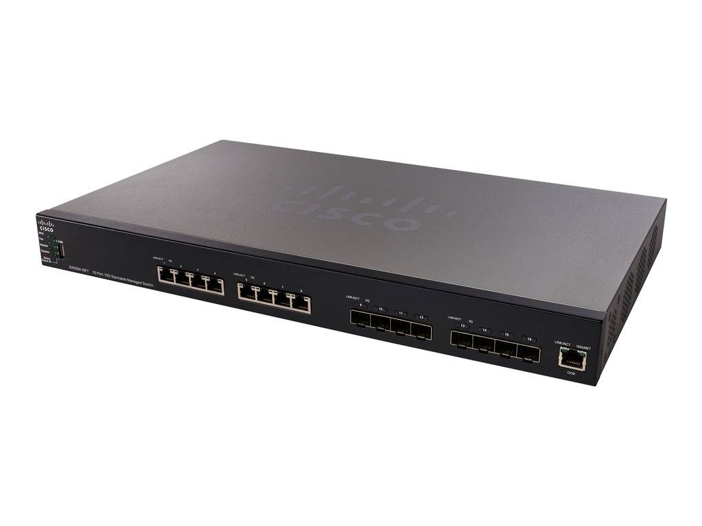 Cisco SX550X-16FT-K9-UK Switch - 16 Anschlüsse - L3 - managed - stapelbar Netzwerkgerät