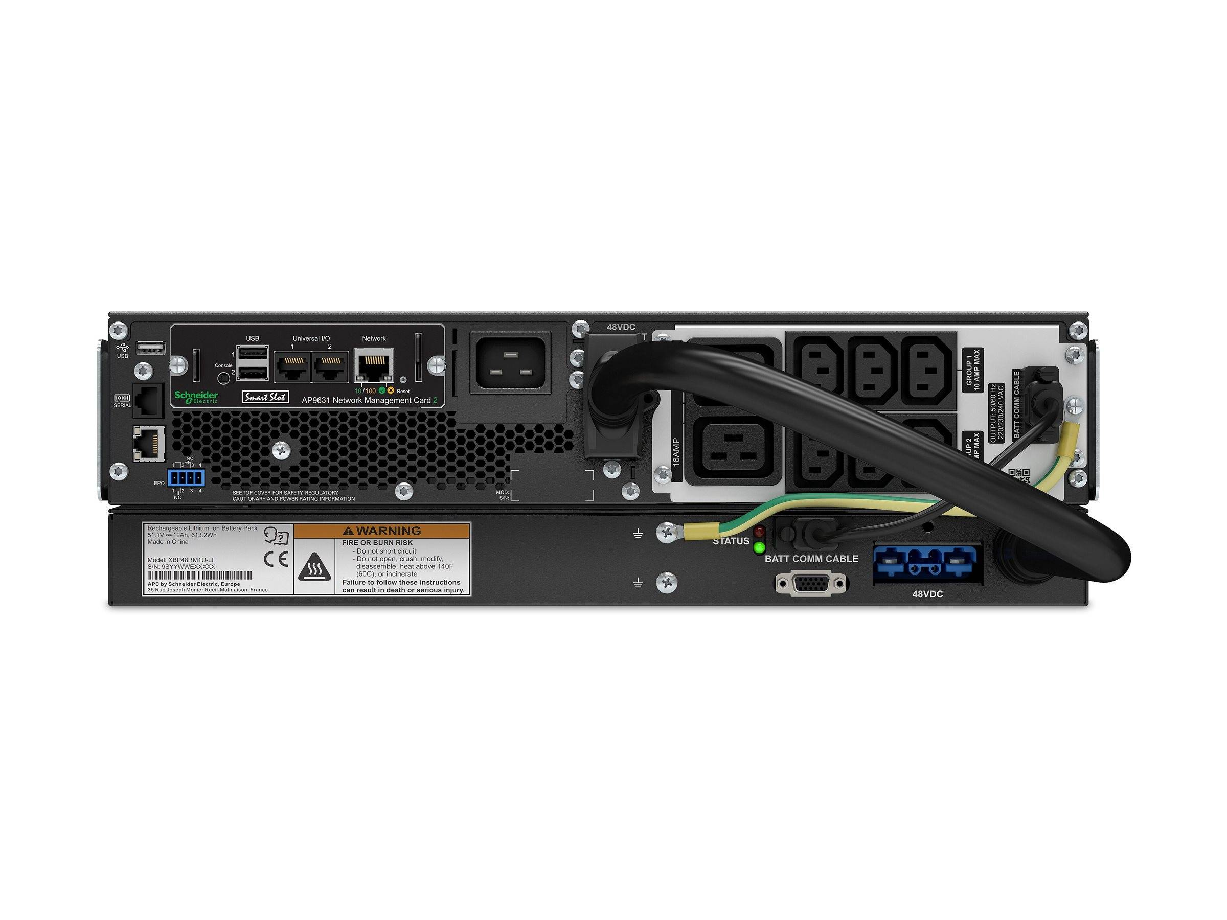 APC Smart-UPS On-Line, 3kVA, Rackmount 2HE, 230V No Bat. Lith.