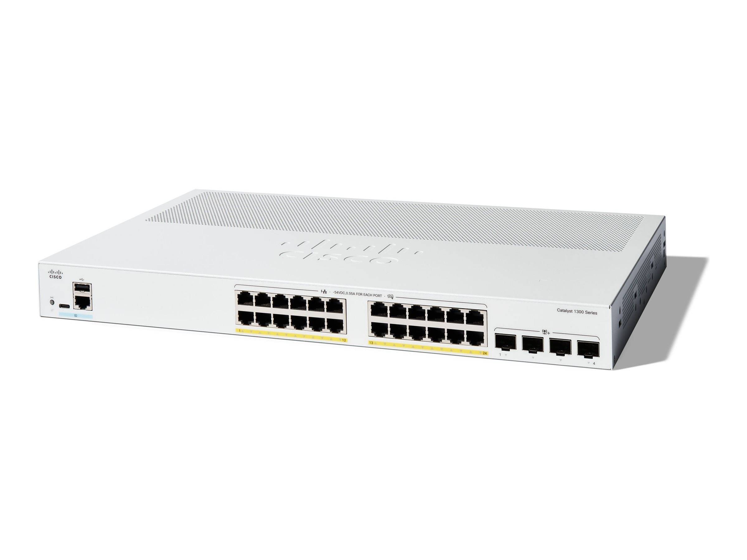 Cisco Catalyst 1300-24P-4X - Switch - L3 - managed - 24 x 10/100/1000 (PoE+)