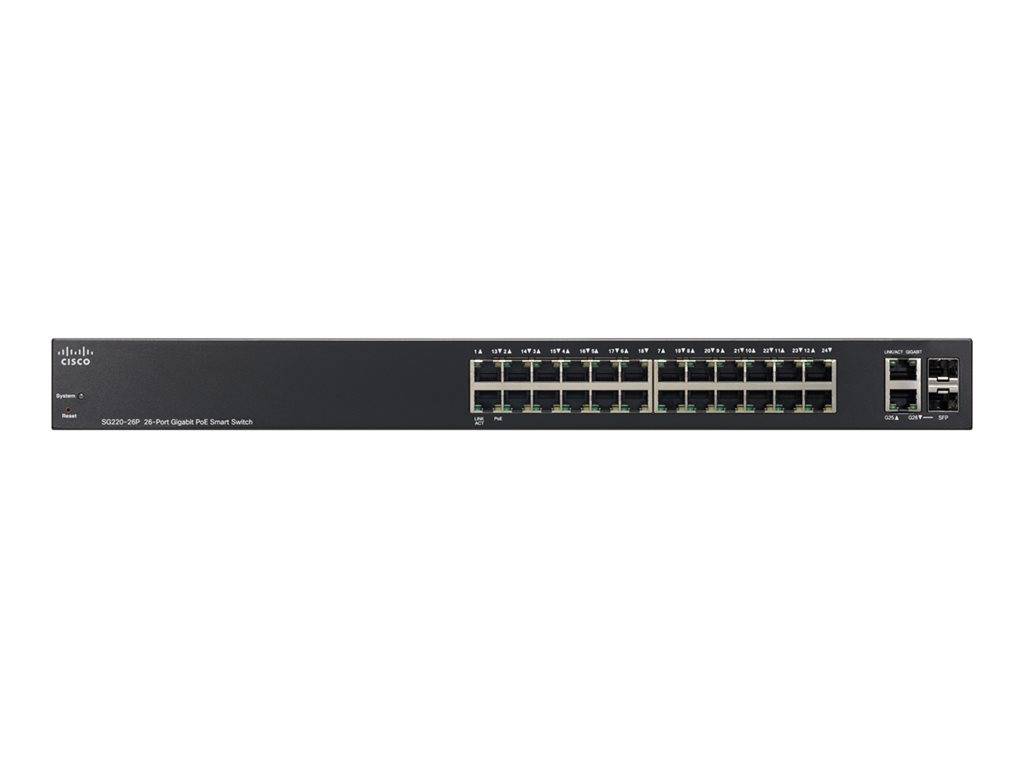 Cisco SG220-26P-K9-UK Switch - 26 Anschlüsse - managed Netzwerkgerät Computertechnik/Netzwerktechnik/Netzwerk-Switches