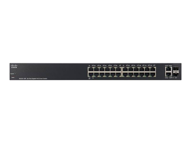 Cisco SG220-26P-K9-UK Switch - 26 Anschlüsse - managed Netzwerkgerät Computertechnik/Netzwerktechnik/Netzwerk-Switches