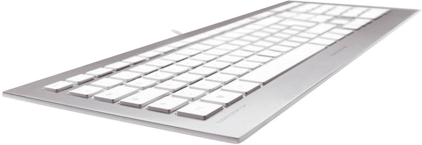 CHERRY Strait USB Tastatur Deutsch, QWERTZ Silber Spritzwassergeschützt
