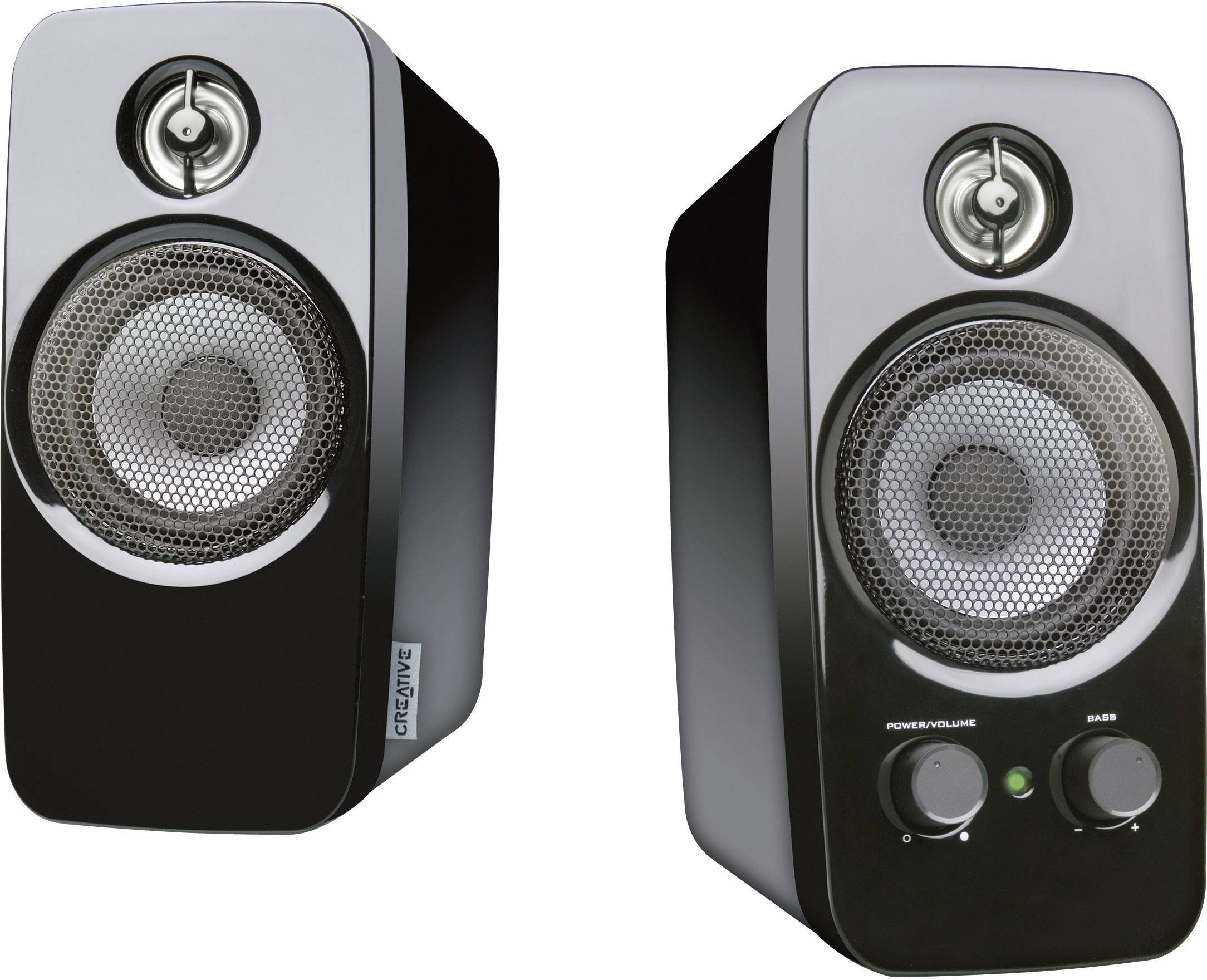 Creative Inspire T10 - Lautsprecher - für PC - 10 Watt (Gesamt) - zweiweg - glänzend schwarz