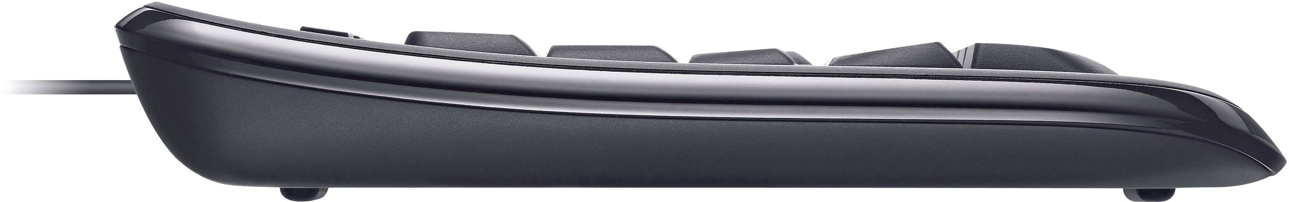 Microsoft WIRED KEYBOARD 600 USB Tastatur Deutsch, QWERTZ, Windows® Schwarz Spritzwassergeschützt