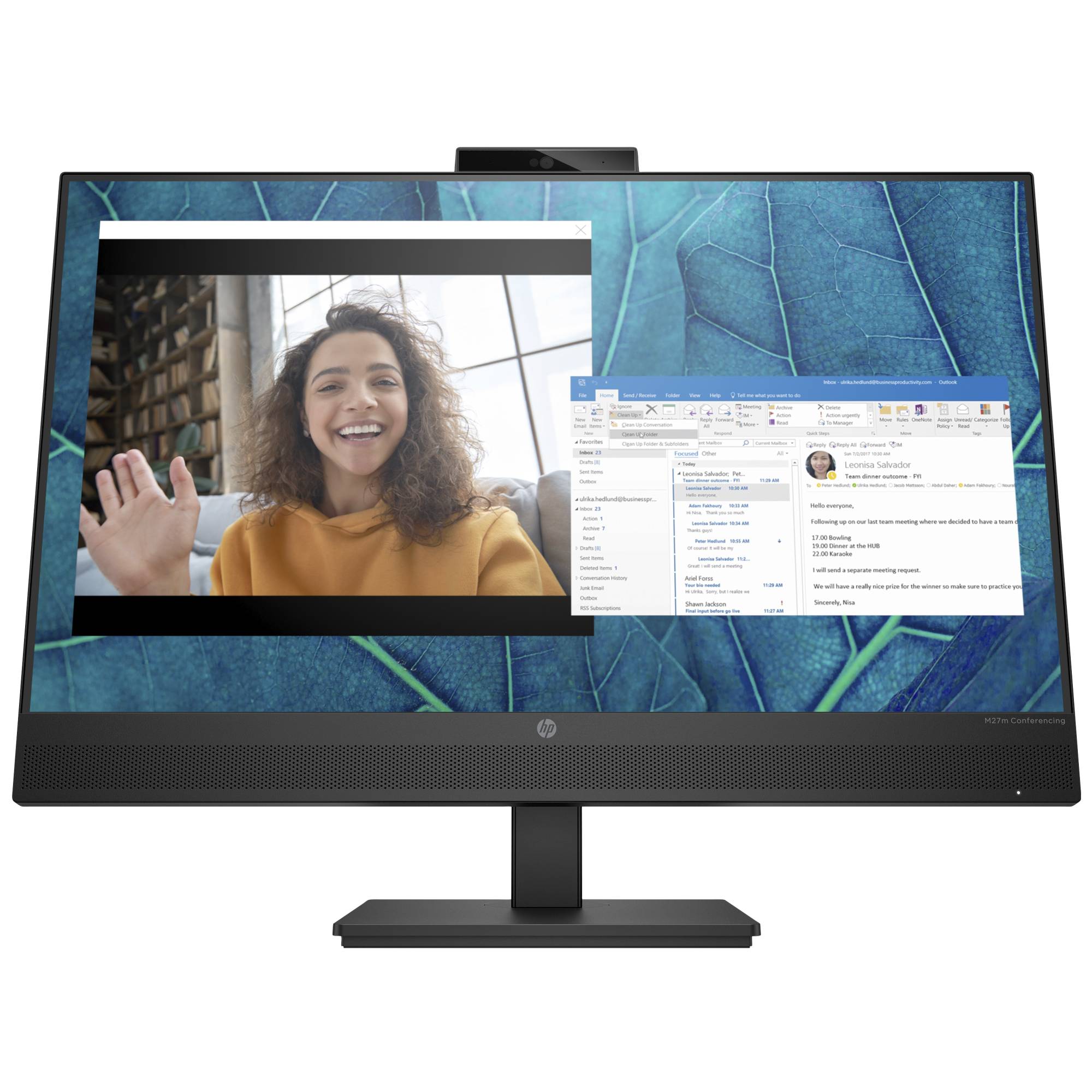 HP M27m Conferencing Monitor 68.6cm (27)LED.HDMI.DisplayPort.USB-C.SP