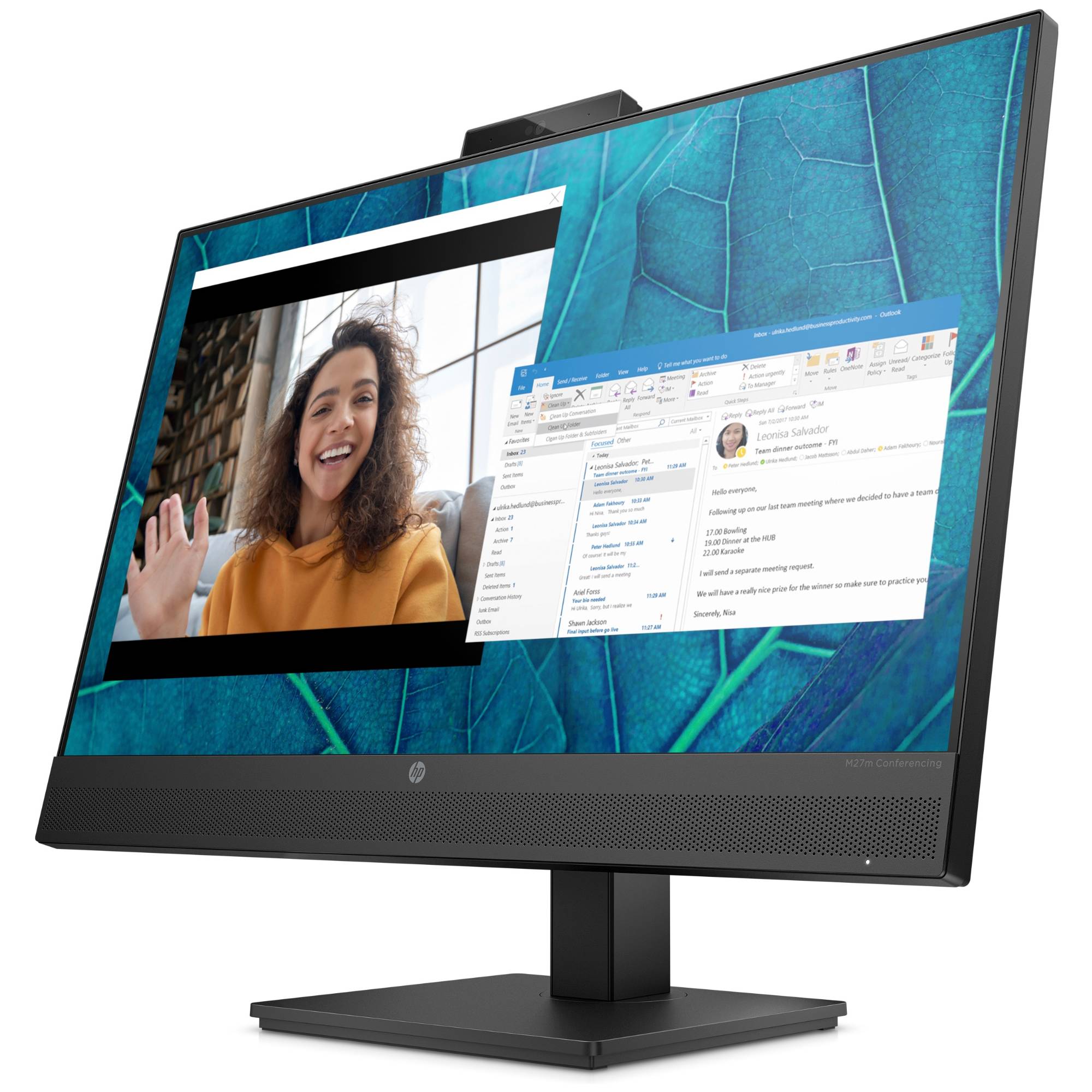 HP M27m Conferencing Monitor 68.6cm (27)LED.HDMI.DisplayPort.USB-C.SP