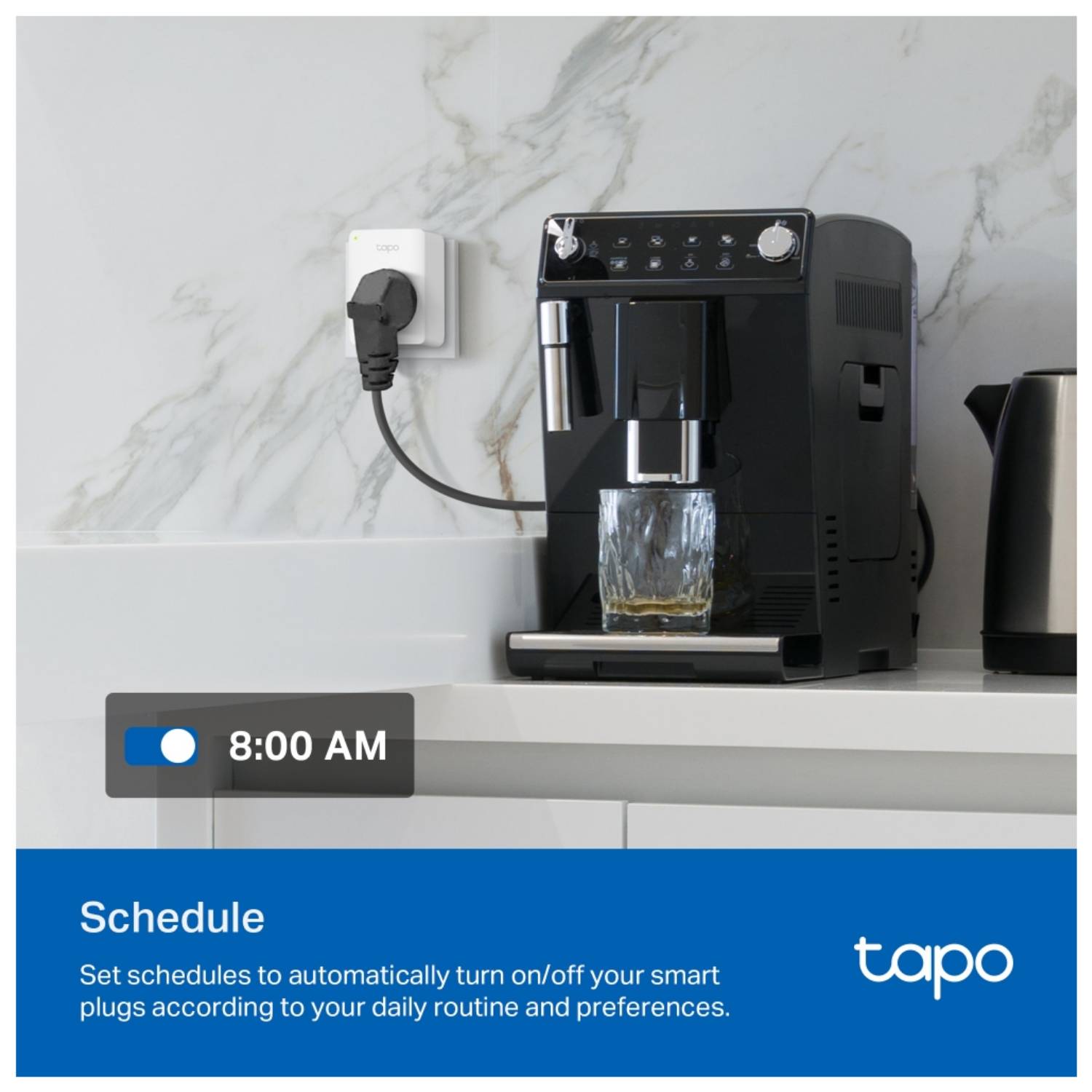 TP-LINK Tapo P110 V1 Smart-Stecker mini kabellos 802.11b/g/n 2.4 Ghz Packung mit 2 2