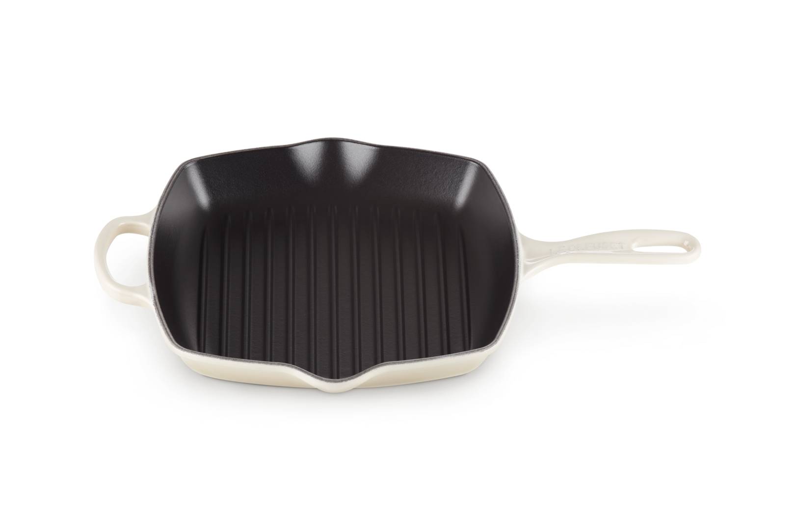Le Creuset Grillit, Quadratisch, Grillpfanne, Beige, Emaille, Eisenguss, Keramik, Gas, Induktion