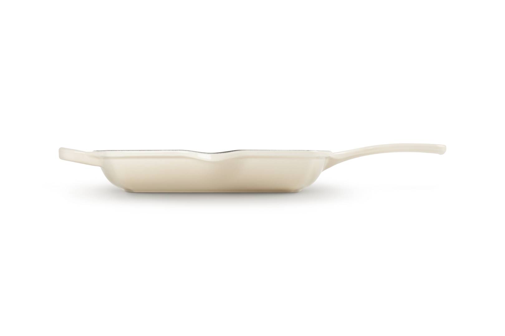 Le Creuset Grillit, Quadratisch, Grillpfanne, Beige, Emaille, Eisenguss, Keramik, Gas, Induktion