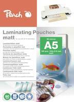 Peach Laminierfolie A5 | 80 mic | 100 St. | matt | beschreibbar | Premiumqualität für beste