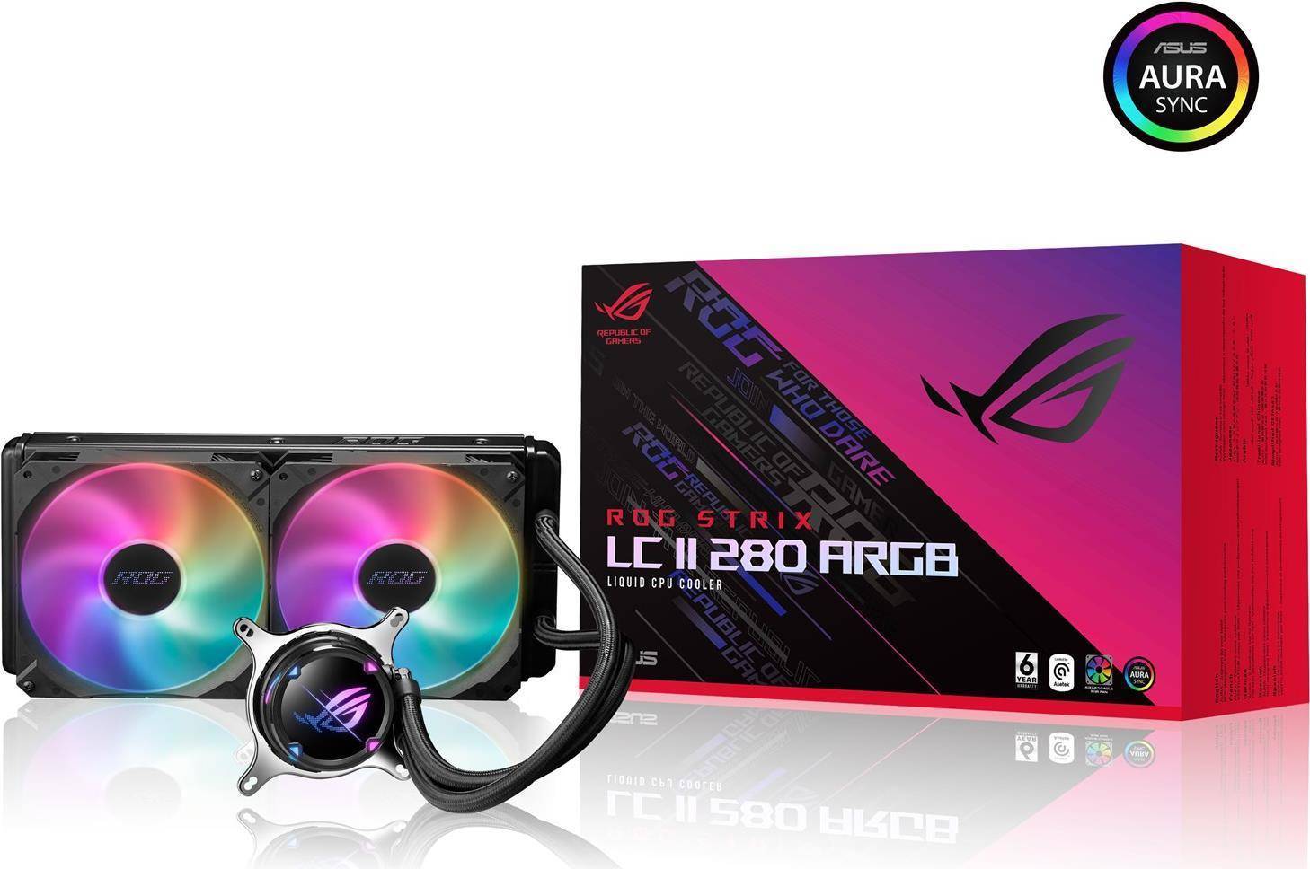 ASUS ROG STRIX LC II 280 ARGB Prozessor-Flüssigkeitskühlsystem Kühlergröße: mm für: AM4 TR4 LGA1200 LGA1700 AM5