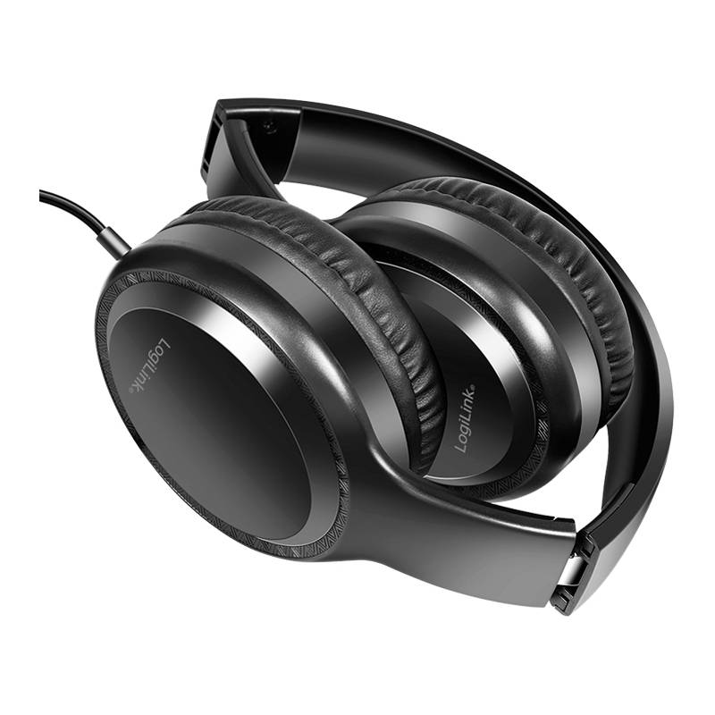 LogiLink Stereo Headset, mit Mikrofon, schwarz